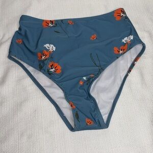 High Waisted Bikini Bottom Tummy Control Size S  Floral
